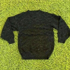 Vintage Silver and Black Knit Sweater